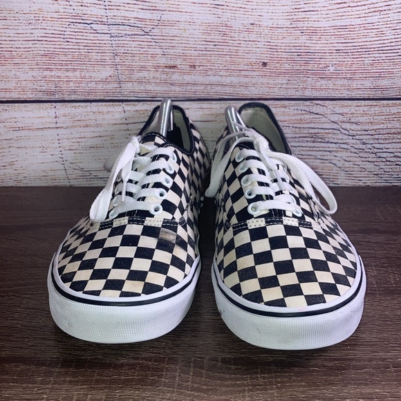 VANS Black Off-White Checkerboard Squares Gum Block Low Shoes Men's 13 - Picture 2 of 10